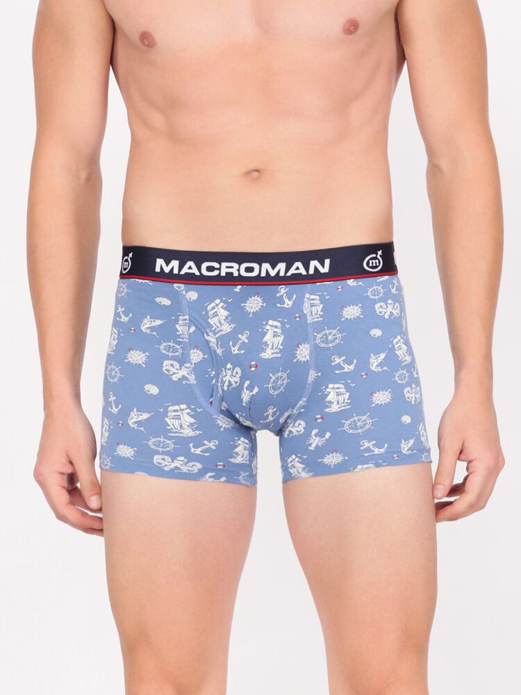 Combed Cotton Spandex Stretch Designer Printed Trunk for Men with a Soft Nylon Waistband (Color & Print May Vary)