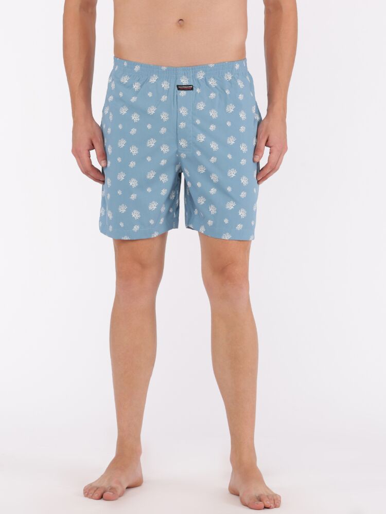 Super Combed Cotton Printed Boxer Shorts For Men With Side Pockets And A Soft Concealed Waistband
