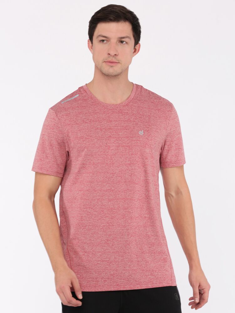 Men's Active Dry fit Tee in Polyester Nylon Blend High Stretch UV Proof Activewear with Sweat Wicking Tech