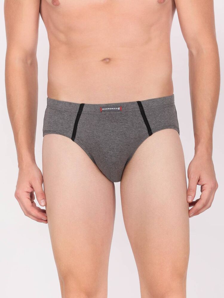 Men's Briefs in Compact Cotton Fabric Double Layered Pouch Classic Fit with Maximum Coverage