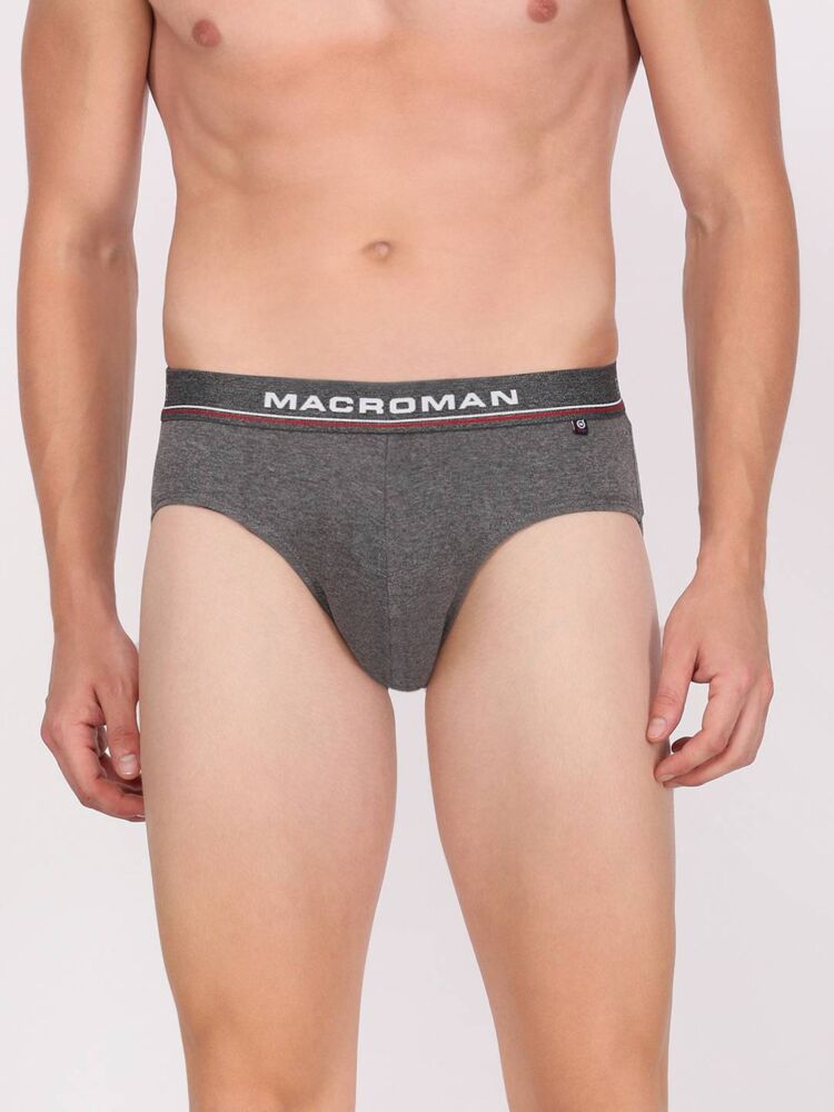 Men's Briefs in Compact Cotton Fabric Double Layered Flat Pouch Classic Fit with Maximum Coverage (Pack Of 2)