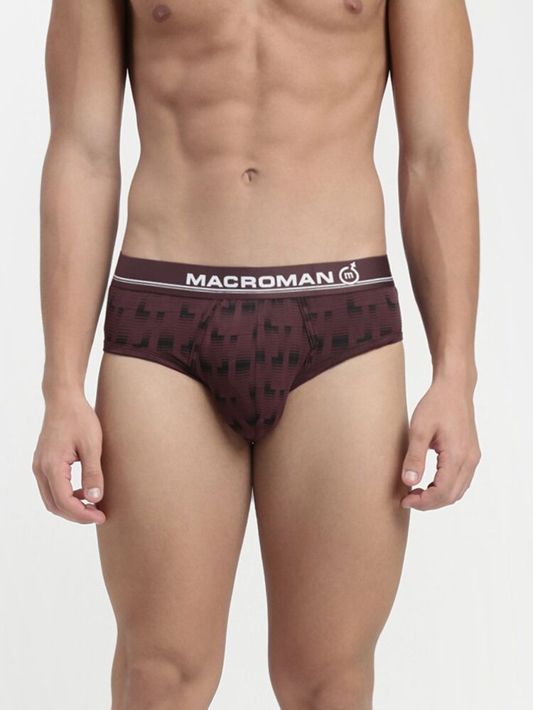 Men’s Micromodal Spandex Brief – Low Rise, Printed Design