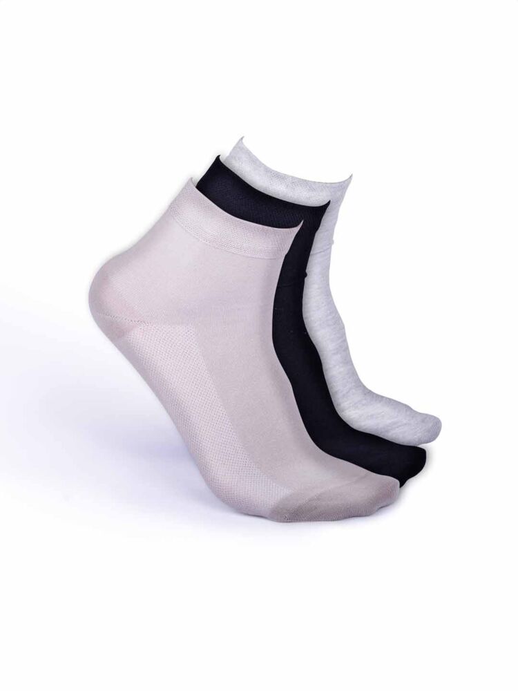 Men’s Ankle Length Socks (Pack of 3) | Cotton Modal Blend, Cushioned & Breathable