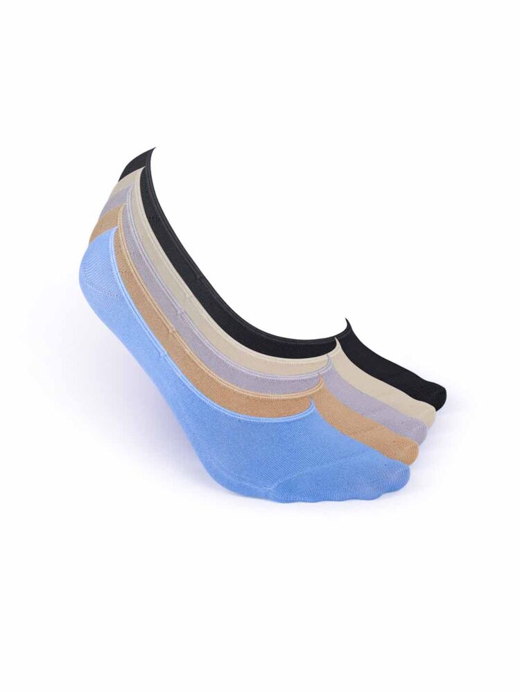 Unisex No-Show Footlet Socks (Pack of 5) | Cotton Spandex, Low-Cut & Anti-Slip