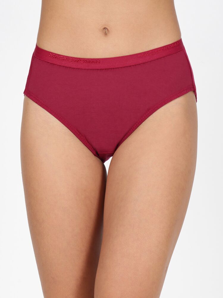 Women's Solid Hipster Panties in Pure Cotton Fabric with Outer - Main Image