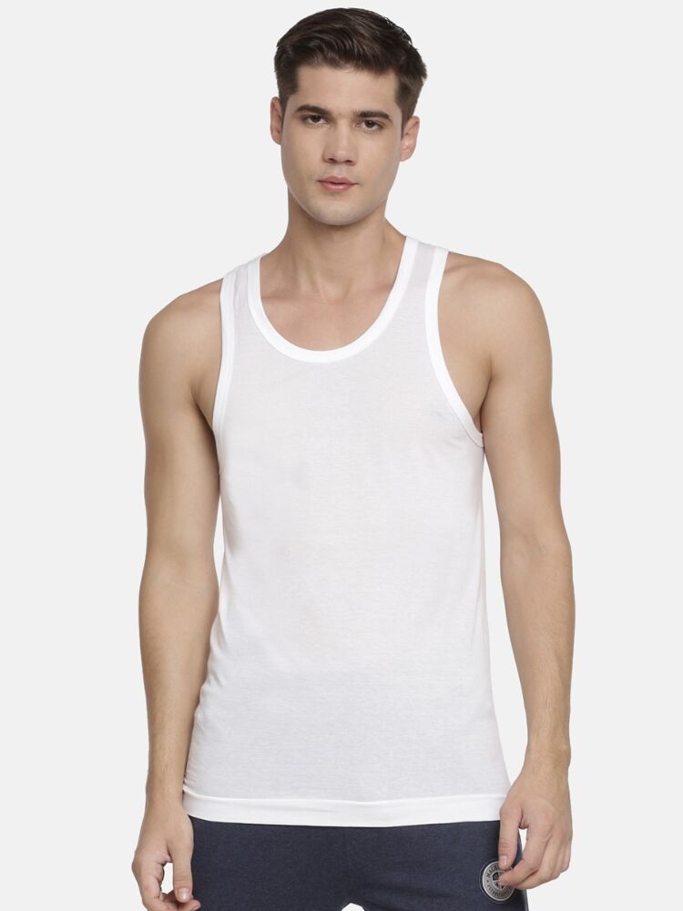 Compact Cotton Sleeveless Cozy Fit Vest With Neo Fresh Finish (Pack Of 2)