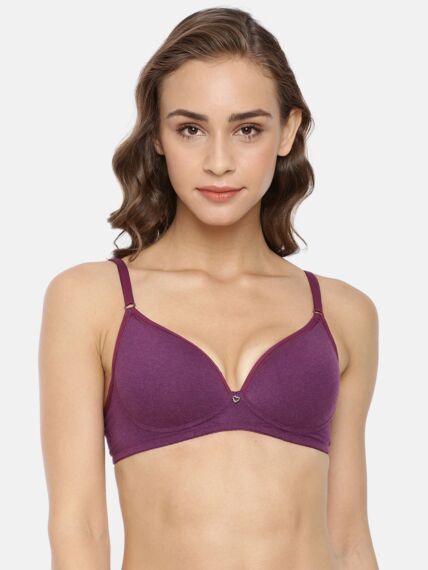 Women's Wire-Free Padded Cotton Stretch Medium Coverage T-Shirt Bra