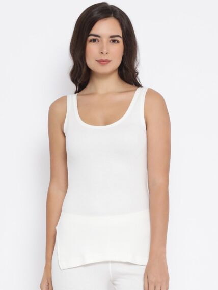 Women's Cotton Viscose Blend Double Knit Thermal Broad Shoulder Camisole with Warmth Property