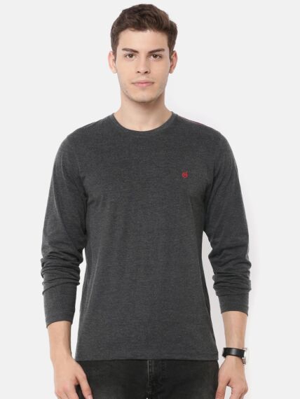 Macroman M-Series Men’s Smartz Basics T-Shirt in Cotton Rich Single Jersey Fabric, Crew Neck Full Sleeve Style