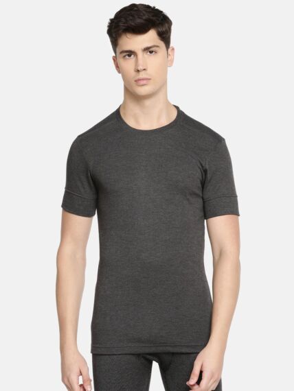Cotton Rich Interlock Brushed Thermal Hs R-Neck T-Shirt For Winter Comfort