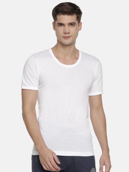 Compact Cotton Half Sleeve Cozy Fit Vest With Neo Fresh Finish (Pack Of 2)