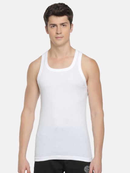 Combed Cotton Rib Modern Fit Sports Vest For Added Comfort