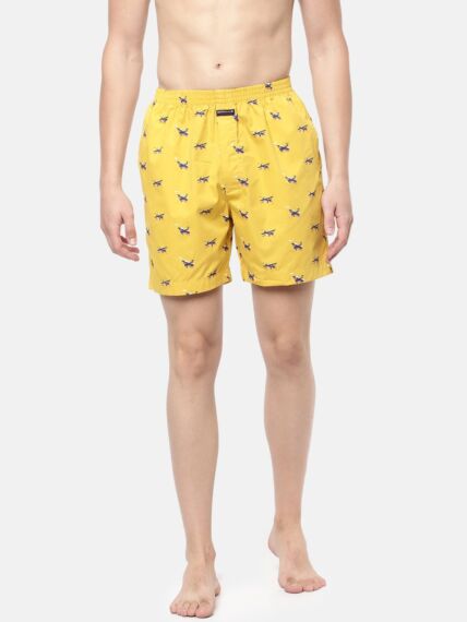 Super Combed Cotton Printed Boxer Shorts For Men With Side Pockets And A Soft Concealed Waistband