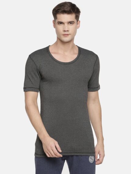 Cotton Viscose Blend Double Knit Hs U-Neck Thermal T-Shirt For Added Warmth