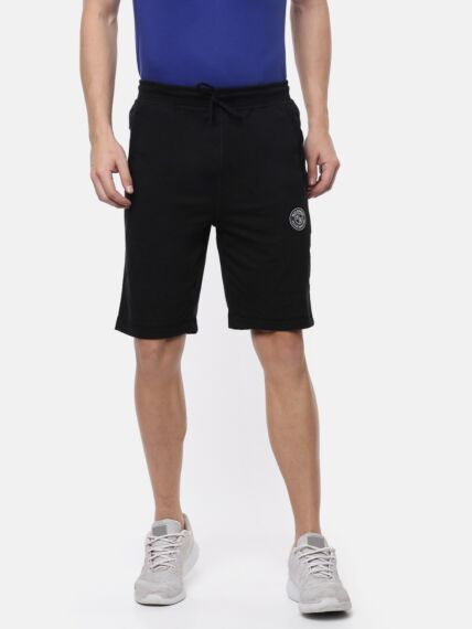 Combed Cotton Rich Smart Fit Comfort Shorts With Dual Zipper Side Pockets & Ribbed Waistband