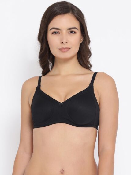 Women's Wire-Free Non-Padded Cotton-Rich Seamless Soft Cup Bra for Ultimate Comfort