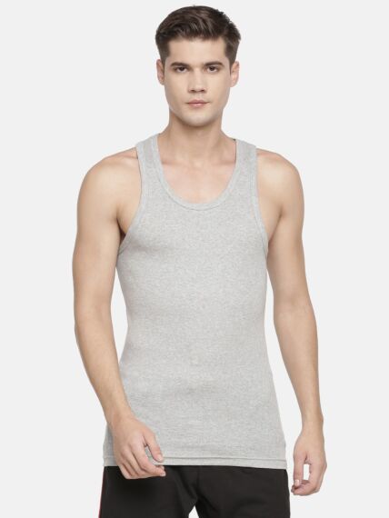 Combed Compact Cotton Derby Rib Vest For A Snug Fit And Fresh Comfort