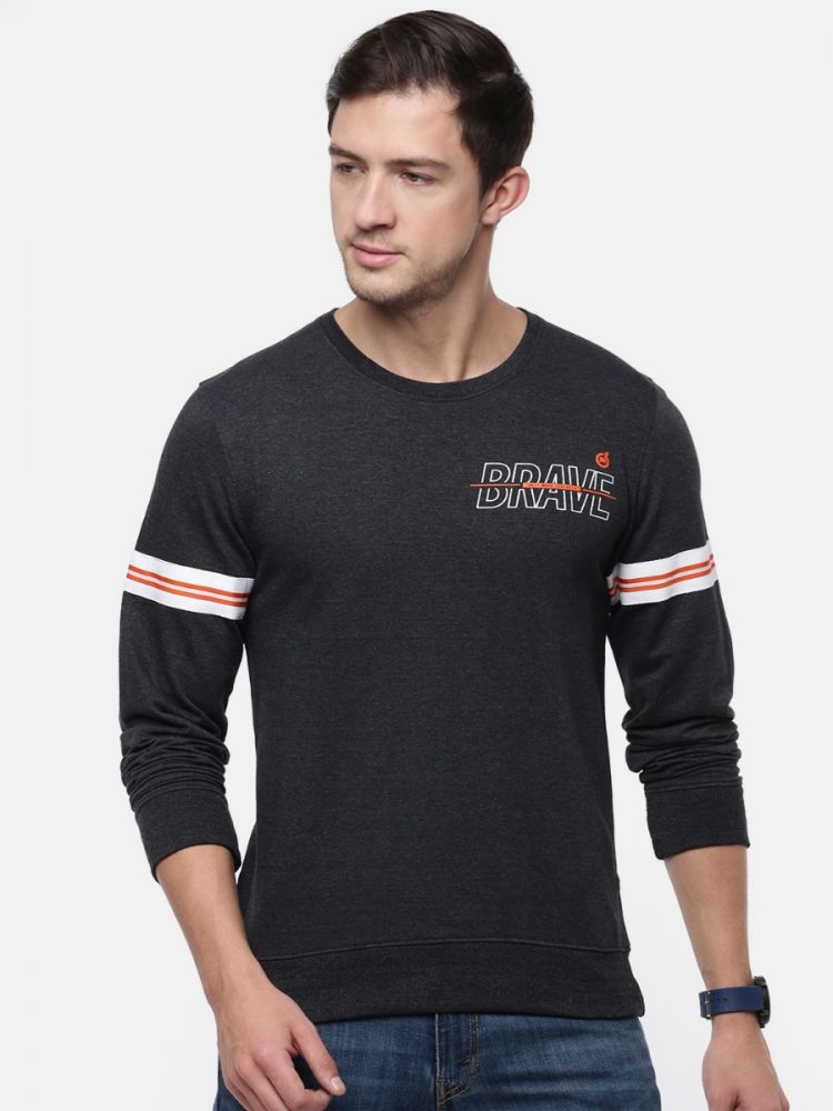 Smartz Basics Sweatshirt With Print Round Neck T-Shirt