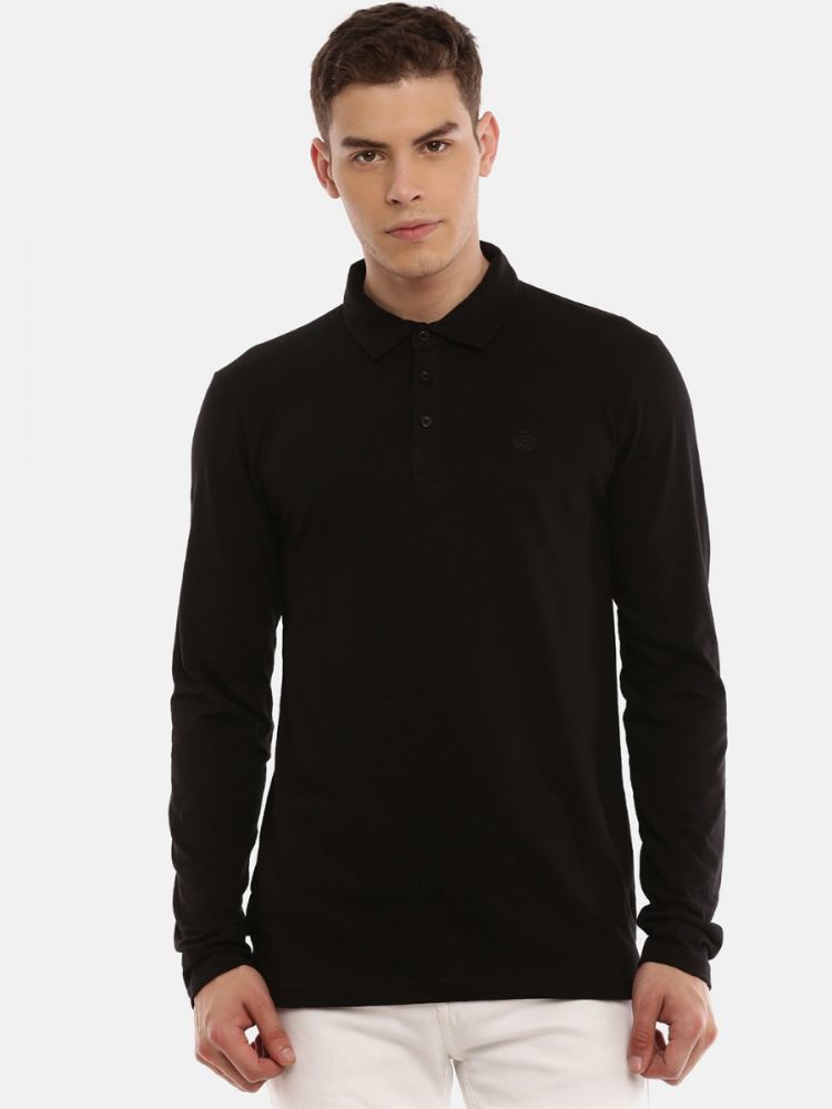 Smart Basics Comfort Full Sleeve Slub Polo T-Shirt
