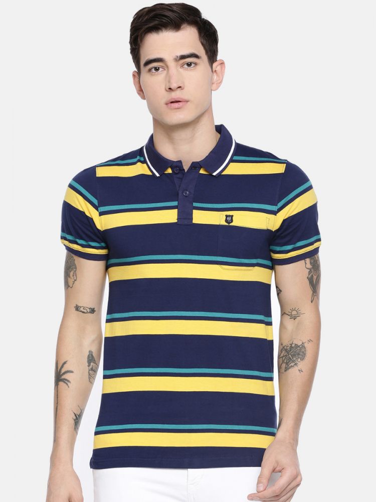 Premium Striper Polo T-Shirt - With Pocket